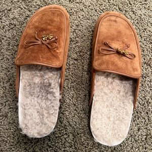 Tory Burch shearling slip ons